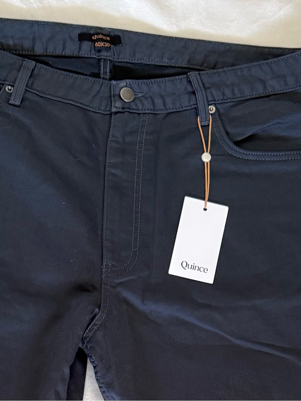 Men’s Quince 5-Pocket Straight Fit Pants Navy 40 x 30.
